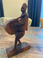 houten beeldje ,de muzikant, Verzamelen, Ophalen of Verzenden, Gebruikt, Mens