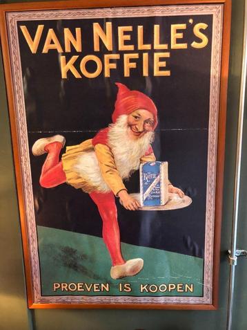 Grote Reclame Affiche Van Nelle's Koffie''Proeven is Koopen' beschikbaar voor biedingen