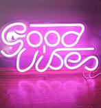 Partij van 40x neon led lamp Good Vibes roze neonlamp kado, Ophalen of Verzenden, Nieuw
