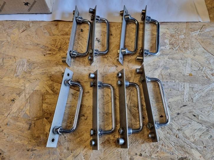 8 stevige stalen inklapbare handvaten, Doe-het-zelf en Verbouw, Hang- en Sluitwerk, Nieuw, Chroom, Ophalen