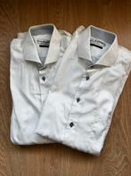 2 witte ledûb overhemden maat XL/44, Kleding | Heren, Overhemden, Ophalen of Verzenden, Zo goed als nieuw, Overige kleuren, Halswijdte 43/44 (XL)