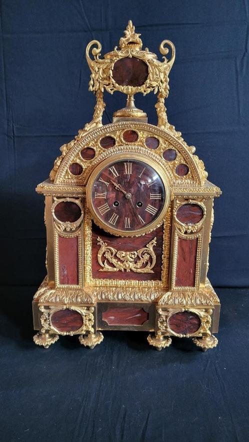 Antieke Franse Bronzen Empire stijl Pendule ca.1890 (28), Antiek en Kunst, Antiek | Klokken, Ophalen of Verzenden