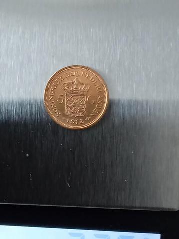 Gouden vijf gulden 1912 Koningin Wilhelmina  beschikbaar voor biedingen