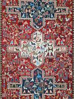 Handgeknoopt Perzisch wol Kelim tapijt Soumak 112x150cm, Crème, Gebruikt, Ophalen of Verzenden, 100 tot 150 cm