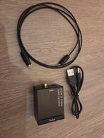 Digitaal naar Analoog Audio Converter + Toslink Kabel, Ophalen of Verzenden, Zo goed als nieuw