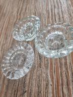 Vintage 1980 glas kristal kaarsenhouders, Huis en Inrichting, Woonaccessoires | Kandelaars en Kaarsen, Minder dan 25 cm, Overige materialen