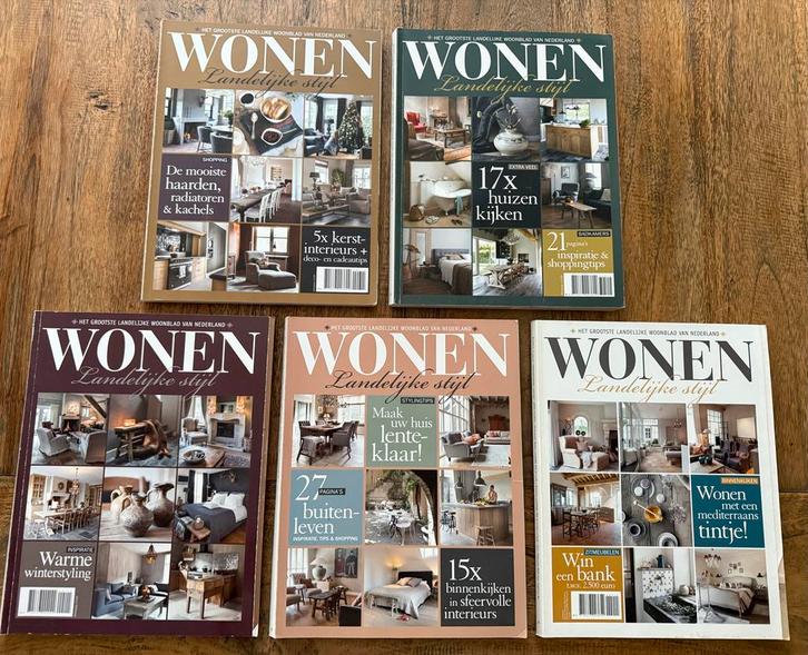 Wonen Landelijke Stijl Tijdschriften - Collectie, Boeken, Tijdschriften en Kranten, Gelezen, Overige typen, Ophalen of Verzenden