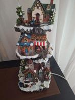 Kerststuk met kerk, huisjes, markt en paard en kar, Diversen, Kerst, Ophalen of Verzenden, Zo goed als nieuw