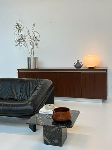 Vintage dressoir, Wengé & chroom beschikbaar voor biedingen