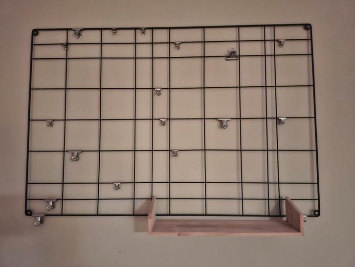 Wandrek met plankje en klemmen, Huis en Inrichting, Woonaccessoires | Wanddecoraties, Gebruikt, Ophalen