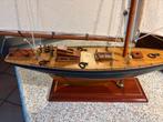 Houten modelbouw zeilboot 62 cm hoog, Hobby en Vrije tijd, Modelbouw | Boten en Schepen, Ophalen, Gebruikt, Overige merken