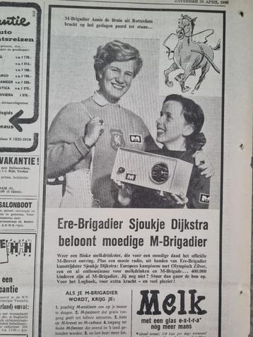 Advertentie voor Melk met kunstrijdster Sjoukje Dijkstra  beschikbaar voor biedingen