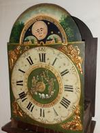 antieke fries kwartierslag maan datum wekker houten poppen, Antiek en Kunst, Ophalen