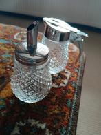 Vintage setje melk en suikerpotje, Antiek en Kunst, Antiek | Glas en Kristal, Ophalen of Verzenden