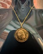 22k Gouden Tientje munt met 14k gouden ketting-hanger -nieuw, Postzegels en Munten, Munten | Nederland, Koning Willem III, Losse munt