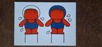 ansichtkaart 2 zwemmers Dick Bruna - 1977 -  ongelopen, Ophalen of Verzenden, 1960 tot 1980, Ongelopen, Kinderen