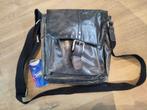 Zwarte leren schoudertas van Fossil, Gebruikt, Zwart, Leer, Ophalen