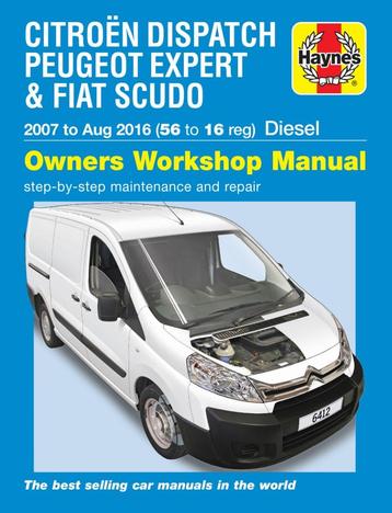 Peugeot Expert Fiat Scudo Citroen Dispatch 07-16 Haynes boek