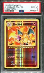 Zeldzame Pokemon charizard Reverse Holo PSA 10, Ophalen of Verzenden, Zo goed als nieuw, Losse kaart, Foil