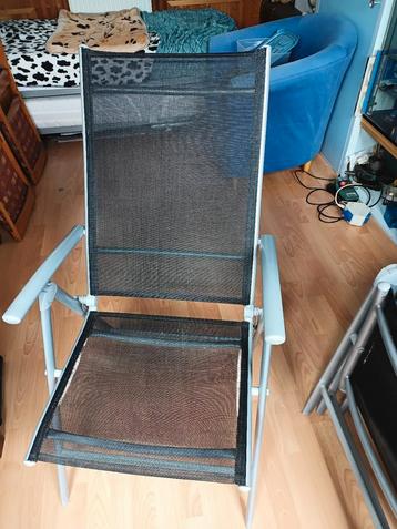 4 aluminium tuin/ camping stoelen  beschikbaar voor biedingen