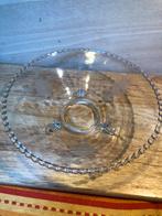 Glazen Vintage Schaal op Pootjes, 27cm, Antiek en Kunst, Ophalen of Verzenden