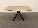 Deens ovale eettafel HPL grijs marmer 140x90, 100 tot 150 cm, Zo goed als nieuw, Ovaal, Info@betaalbaar-design.nl