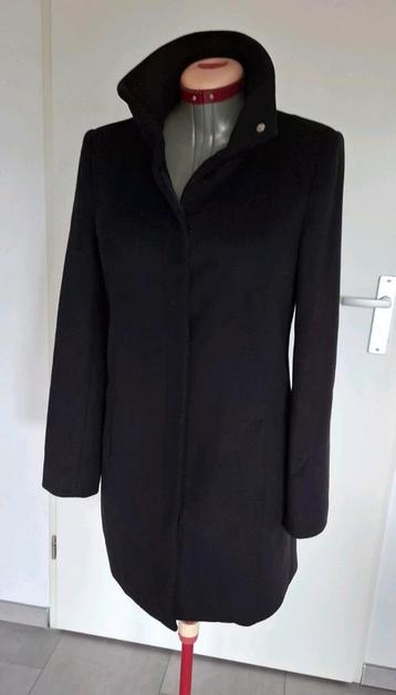 Patrizia Pepe mantel wollen jas winterjas zwart maat M 38 40 beschikbaar voor biedingen
