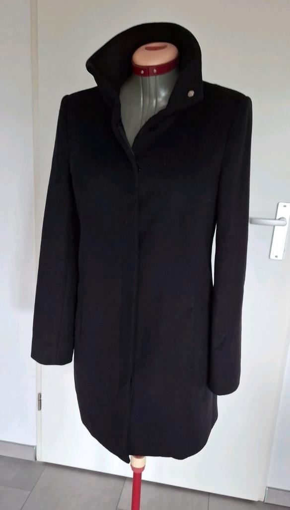 Patrizia Pepe mantel wollen jas winterjas zwart maat M 38 40, Kleding | Dames, Jassen | Winter, Gedragen, Maat 38/40 (M), Zwart