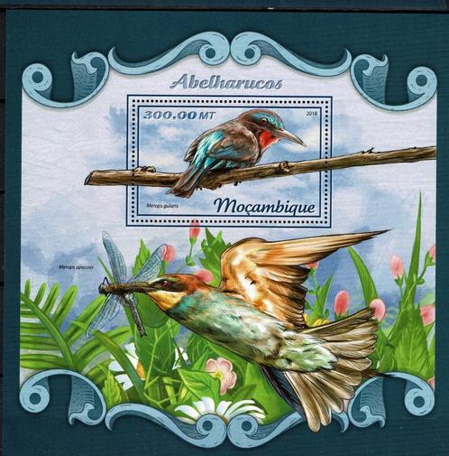 mocambique 2018 pf blok bijeneters vogels birds 1, Postzegels en Munten, Postzegels | Thematische zegels, Postfris, Dier of Natuur