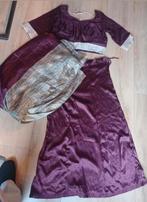 sari met sieraden, Maat 38/40 (M), Overige typen, Paars, Nieuw