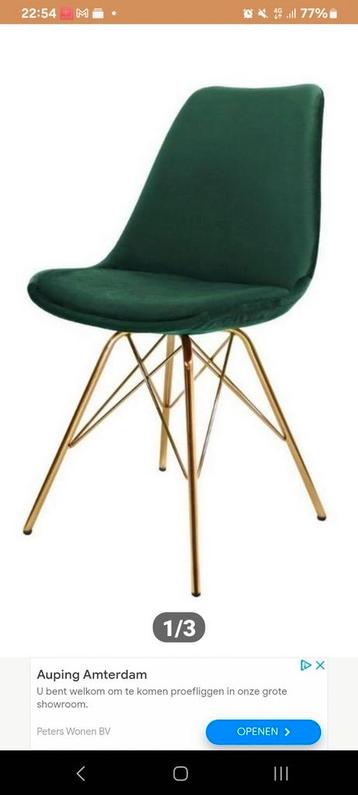 2 Suède Stoelen - Groen beschikbaar voor biedingen