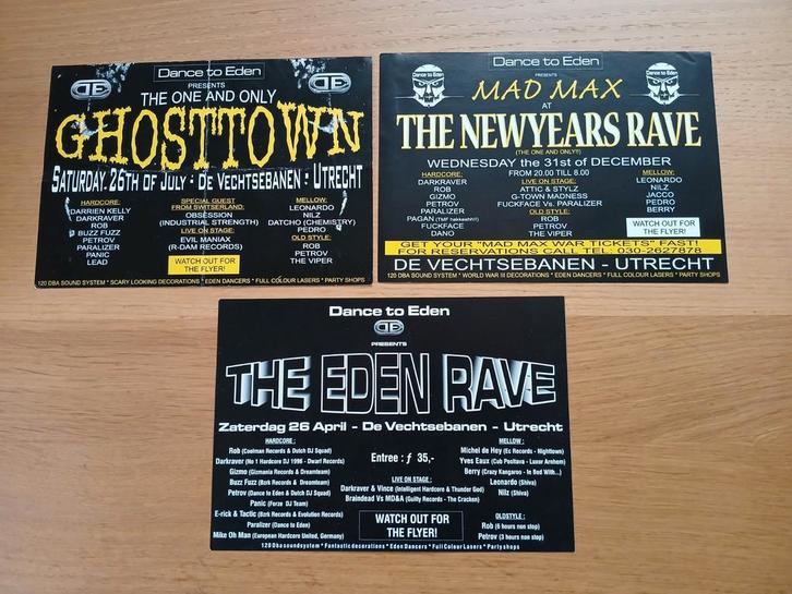 D2E, Ghosttown hardcore pre flyers, Verzamelen, Overige Verzamelen, Gebruikt, Ophalen of Verzenden