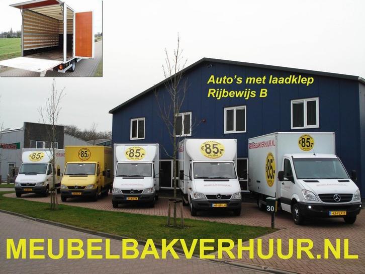 Bakwagen busje met laadklep te huur verhuizers bus lift € 85, Diensten en Vakmensen, Verhuizers en Opslag