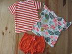 Broekje met twee t-shirtjes Hema maat 80, Kinderen en Baby's, Babykleding | Maat 80, Ophalen of Verzenden, Zo goed als nieuw, Meisje