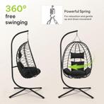 Comfortabele Hangstoel met Standaard - Egg chair, Tuin en Terras, Verzenden, Nieuw, Metaal