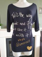Glamorous mooie top steentjes XS 34 shirt | Gratis Verzenden, Verzenden, Zwart, Zo goed als nieuw, Glamorous