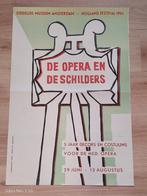Stedelijk Museum Amsterdam - Holland Festival 1951 Poster, Rechthoekig Staand, Ophalen of Verzenden, Zo goed als nieuw, A1 t/m A3