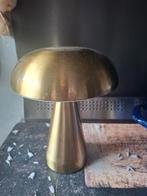 Goudkleurige paddestoel tafellamp, draadloos,  USB stickje, Japandi,  modern, hotel chique, Ophalen of Verzenden, Zo goed als nieuw