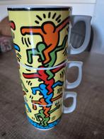 3 Keith Haring Mokken - Stapelbaar Collectorsitem, Huis en Inrichting, Ophalen of Verzenden, Zo goed als nieuw