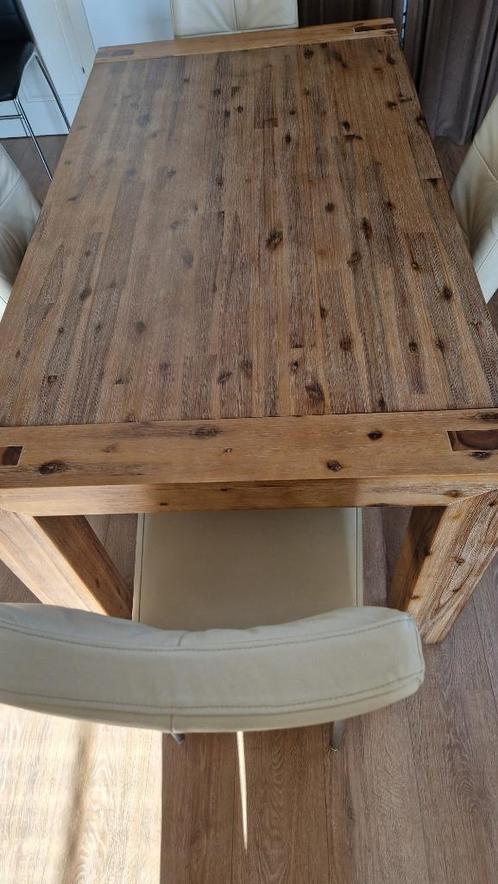 Solide Acaciahout Eettafel Salzburg (uitschuifbaar), Huis en Inrichting, Tafels | Eettafels, Zo goed als nieuw, 150 tot 200 cm