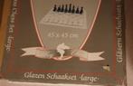 Glazen schaakset large. zeer mooie staat., Hobby en Vrije tijd, Gezelschapsspellen | Bordspellen, Ophalen of Verzenden, Zo goed als nieuw