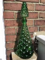 Groen glazen Italiaanse Empoli Genie fles groene druiventros, Antiek en Kunst, Ophalen of Verzenden