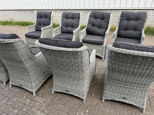 8 tuinStoelen Bois Le Duc, Tuin en Terras, Tuinstoelen, Zo goed als nieuw, Wicker, Ophalen