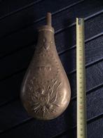 Militaria koperen kruitfles kruithoorn, Ophalen, Landmacht, Nederland