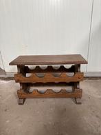 Vintage retro houten wijnrek - staand, Ophalen, Zo goed als nieuw, Hout, 5 tot 15 flessen