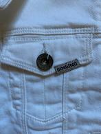 VINGINO spijkerjasje wit met zilver randje op mouw Maat 8 j, Meisje, Trui of Vest, Ophalen of Verzenden, Zo goed als nieuw