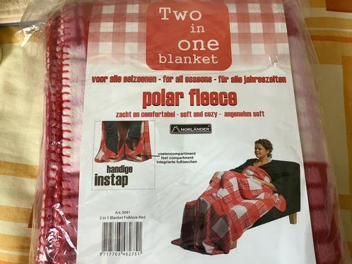 Nieuwe plaid met extra voeten zakken., Huis en Inrichting, Slaapkamer | Beddengoed, Zo goed als nieuw, Eenpersoons, Ophalen of Verzenden