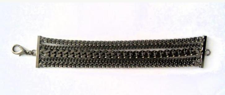 Grijze armband / stoer armbandje / 5 armbandjes in 1, Sieraden, Tassen en Uiterlijk, Armbanden, Zo goed als nieuw, Overige materialen