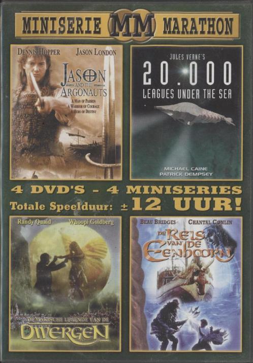 73) 4 Dvd box: Jason, 20.000, Dwergen, De Reis v/d Eenhoorn, Cd's en Dvd's, Dvd's | Actie, Gebruikt, Actie, Vanaf 12 jaar, Ophalen of Verzenden