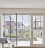 Sunway houten jaloezieën wit, ladderband 70mm, Ophalen, Gebruikt, Wit, 200 cm of meer